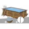 Image de Sunbay - Kit Piscine Bois Gré Marbella 2 4,20 X 2,70 X 1,17 M + Bâche Hiver + Douche
