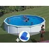 Image de Gre - Kit Piscine Acier Blanc Gré Fidji Ronde 5,70 X 1,22 M + Bâche À Bulles