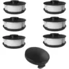 Image de 6 Bobines + 1 Couvercle De Bobine Pour Tondeuse À Gazon Gardenline Einhell Glr Glt