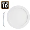 Image de Europalamp - 10 Spot Encastrable Led 6w Rond Extra-plat Blanc Chaud 3000k