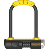 Image de Serrures à anneau Onguard modèle "Bulldog Mini" 8013C, dimensions 90 x 140 mm, diamètre 13 mm, avec support, noir/jaune (1 pièce)