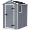 Image de Keter Manor 4x6 abri de jardin, 130x192x198cm, volume 3,8m³, résistant aux intempéries, sans entretien, gris