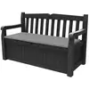 Image de Tepro - Keter Banc De Jardin Eden Avec Coffre De Rangement En Resine, Résistant, Verrouillable, Anthracite - 265l - 140x60 X84 Cm