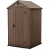 Image de Keter Darwin 4 x 4 maison de jardin marron, avec plancher