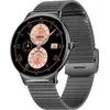 Image de INF Montre Connectée Multifonctionnelle Métal et Silicone pour le Sport Le noir