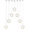 Image de Konstsmide - Rideau lumineux LED avec 7 silhouettes d'étoiles, dimensions des étoiles : L : 18 cm, H : 18, 5 cm, 70 diodes blanches chaudes, transformateur extérieur 24V, câble transparent ; 4043-103