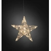 Image de Konstsmide - LED Acrylique Étoile, petite, 24 diodes blanches chaudes, transfo interne 24V, câble transparent ; 6102-103