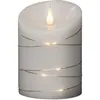 Image de Konstsmide 1844-190 Bougie En Cire Véritable À Led Blanc Blanc Chaud (ø X H) 100 Mm X 140 Mm Avec Effet 3d, Avec Interrupteur Q158152