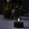 Image de Konstsmide Lampe LED décorative Flamme 10cm à piles noir extérieur