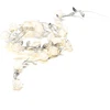 Image de Konstsmide 3212-303 Guirlande lumineuse à LED avec feuilles décoratives en métal argenté, 6h de minuterie, argent, fonctionne sur piles, intérieur, 25 diodes blanches chaudes, câble transparent