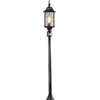 Image de Konstsmide Milano avec BWM Lampe de chemin, aluminium laqué, noir/argent, verre acrylique aspect cristal au plomb