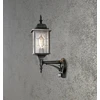 Image de Konstsmide Milano avec BWM Applique murale, aluminium laqué, noir/argent, verre acrylique en optique cristal de plomb