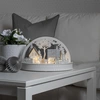 Image de Silhouette en bois LED Maisons et rennes - L : 30cm H : 18cm - 5 LED blanc chaud - Minuteur - Batterie