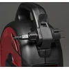Image de Konstsmide Micro LED Compactlights avec enrouleur de câble, noir-rouge, 600 diodes blanc chaud, transfo extérieur 30V, 6W, câble noir - 3846-100