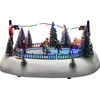 Image de Konstsmide Décoration de Noël, scène LED "Patinoire", 23 diodes multicolores, musique, personnages en mouvement, fonctionnement sur piles ou USB, intérieur