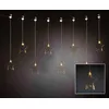 Image de KONSTSMIDE Rideau lumineux LED, 8 étoiles en plastique, 8 diodes blanches chaudes, 3V intérieur