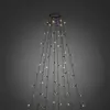 Image de Konstsmide Manteau d'arbre LED avec anneau Ø 11, 8 brins de 30 diodes, avec multifonction, minuterie librement sélectionnable et variateur, réagit à la musique, commandé par APP (Android & IOS), 240 diodes couleur ambre, transformateur extérieur 24V, câble noir - 6520-870