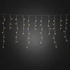 Image de Konstsmide - Rideau de lumière LED pluie de glace, avec globes blancs, 200 diodes ambre, transfo extérieur 24V, câble transparent - 3672-803