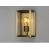Image de Applique murale Carpi, taille moyenne, culot E27, laiton avec verre transparent
