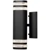 Image de Konstsmide Modena Applique Murale Extérieure Moderne Up Down Twin Ring Double Noir, Transparent, Ip44