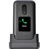 Image de Doro 2880 - Téléphone à clapet simple pour seniors avec écran externe - 4G - Noir/Blanc
