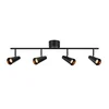 Image de Markslöjd Projecteur Crest Led Lampe Noir Quatre Flammes Métal