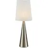 Image de Markslöjd Lampe de table Conus en acier avec abat-jour en lin 64 cm