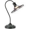 Image de Lampe De Table Verre Fumé Gris Et Métal Noir Culot E27 - Markslojd - Novia