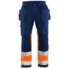 Image de Pantalon De Travail Haute Visibilité Stretch 1558 - Marine/orange Fluo M - Fr(44) - Se(c50) - Courtes