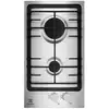 Image de Table de cuisson gaz intégrable Electrolux Domino EGG3322NVX 29 cm Inox 2 brûleurs, grilles fonte, allumage auto et sécurité thermocouple - Neuf