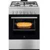Image de Cuisinière mixte Electrolux LKM660022X 60 cm 3 feux gaz + 1 plaque électrique Four 58 L Inox - Neuf