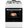 Image de Cuisinière Mixte gaz/électrique 4 foyers 60x60 Multifonction ELECTROLUX - LKM624022W - Neuf
