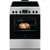Image de Cuisinière vitrocéramique Electrolux LKR664166X 60 cm 58 L chaleur tournante Inox - Neuf