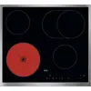 Image de AEG - Plaques de cuisson en vitrocéramique, largeur 60 cm, double zone de cuisson, brûleur à wok, en acier inoxydable