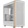 Image de Fractal Design Summit, couleur blanche "Chalk White" avec panneau transparent, tour de taille moyenne, pour PC, compatible Mini-ITX, Micro ATX, ATX, E-ATX, avec des finitions en bois, idéal pour le gaming