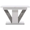 Image de Disa table de salle à manger 80x120cm, extenstible avec plateaux supplémentaires blanc.