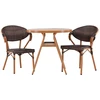Image de Abrantes set de jardin table, 2 chaises marron.