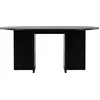 Image de Strada table à manger Ø120cm. avec rallonge noir.