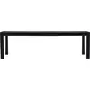 Image de Slider table de salle à manger avec rallonge 95x250 cm noir.