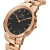 Image de Daniel Wellington Montre Femme DW00100212 Acier inoxydable Bracelet métal noir or rose