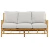 Image de Cane canapé de jardin avec coussin de jardin 3 pers. naturel.