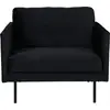 Image de Zoom fauteuil velours noir.