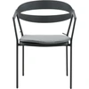 Image de Slit Chaise de jardin avec support d'assise, empilable, noir.