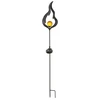 Image de STAR Trading Solar-LED-Stab Melilla Flamme/Boule de verre noir/brun