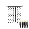 Image de Rideau lumineux System 24 LED - 1 x 1 m - 49 LED blanc chaud - connectable - sans transformateur