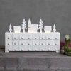 Image de Calendrier de l'Avent « Yuletide » | Bois | Blanc | Avec éclairage | 4 LED blanc chaud | Dimensions : env. 37 x 21 cm | 24 tiroirs | À remplir soi-même | Calendrier de Noël