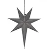 Image de Star Trading Poinsettia Ozen De Star Trading, Étoile De Noël En Papier 3d En Gris, Étoile Décorative À Suspendre Avec Câble, Douille E14, L : 55 Cm H : 65 Cm