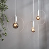 Image de Suspension « Shape », E27, argent, câble blanc