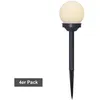 Image de Trading Ensemble De Bornes Solaires Globe, 4 Pièces, Blanc, Led, Capteur Crépusculaire, Blanc Chaud, Extérieur, 27 Cm - Star