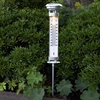 Image de Thermomètre solaire à LED CELSIUS - LED blanc chaud - H : 57,5cm - D : 9cm - capteur crépusculaire - argenté